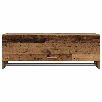 Kledingkast 100x32,5x35 cm bewerkt hout oud houtkleurig