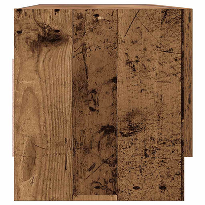 Kledingkast 100x32,5x35 cm bewerkt hout oud houtkleurig