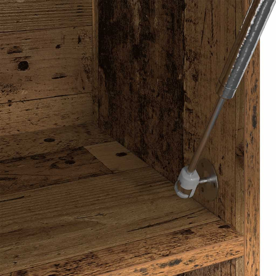 Kledingkast 100x32,5x35 cm bewerkt hout oud houtkleurig