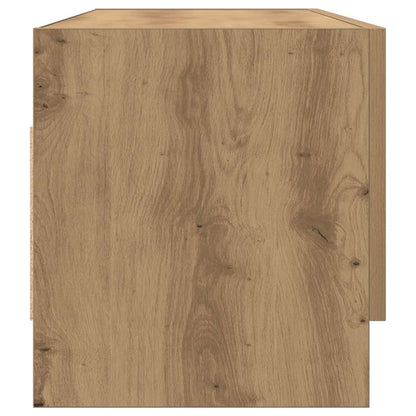 Kledingkast 100x32,5x35 cm bewerkt hout artisanaal eikenkleurig