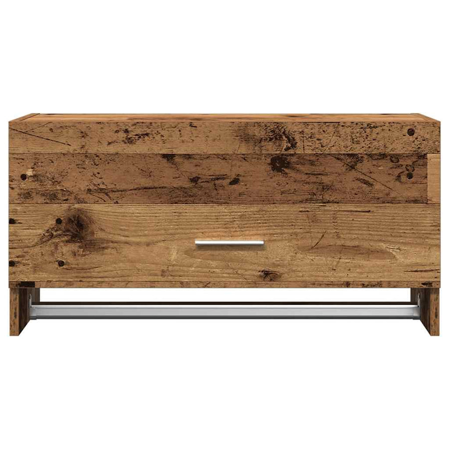 Kledingkast 70x32,5x35 cm bewerkt hout oud houtkleurig