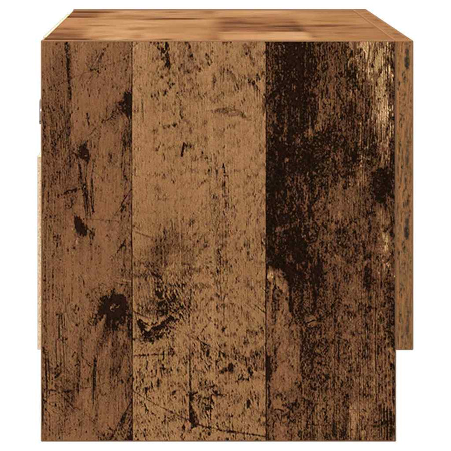 Kledingkast 70x32,5x35 cm bewerkt hout oud houtkleurig
