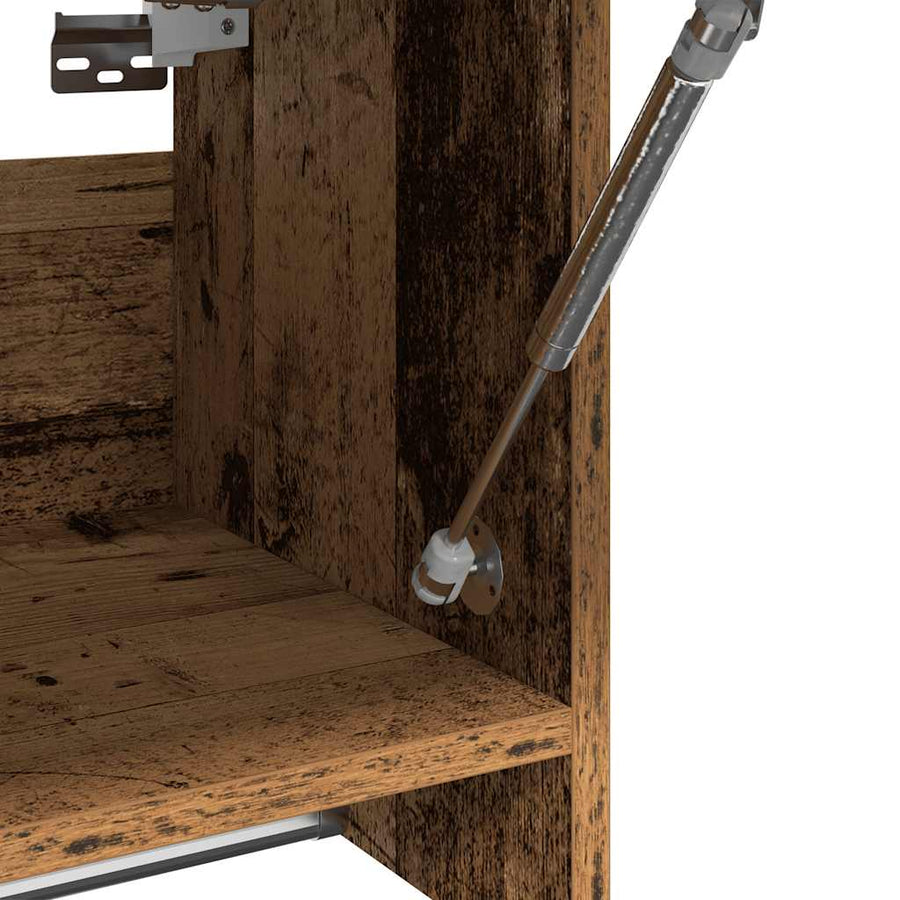 Kledingkast 70x32,5x35 cm bewerkt hout oud houtkleurig