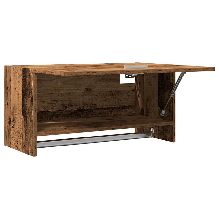 Kledingkast 70x32,5x35 cm bewerkt hout oud houtkleurig