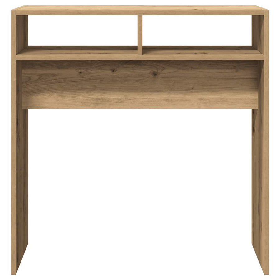 Wandtafel 78x30x80 cm bewerkt hout artisanaal eikenkleur