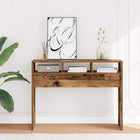 Console table 105x30x80 cm carved aged wood-coloured