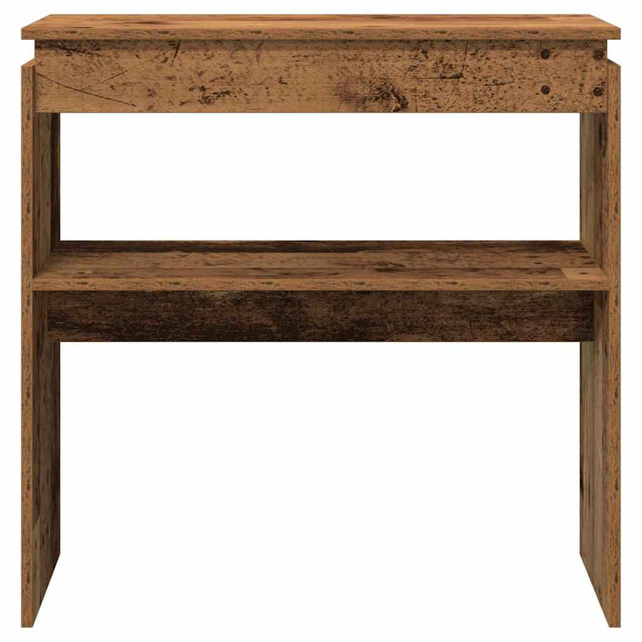 Wandtafel 80x30x80 cm bewerkt hout oud houtkleurig