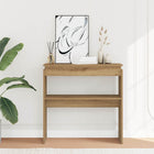 Wandtafel 80x30x80 cm bewerkt hout eikenkleurig