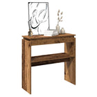 Wandtafel 102x30x80 cm bewerkt hout oud houtkleurig