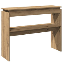 Wandtafel 102x30x80 cm bewerkt hout artisanaal eikenkleur