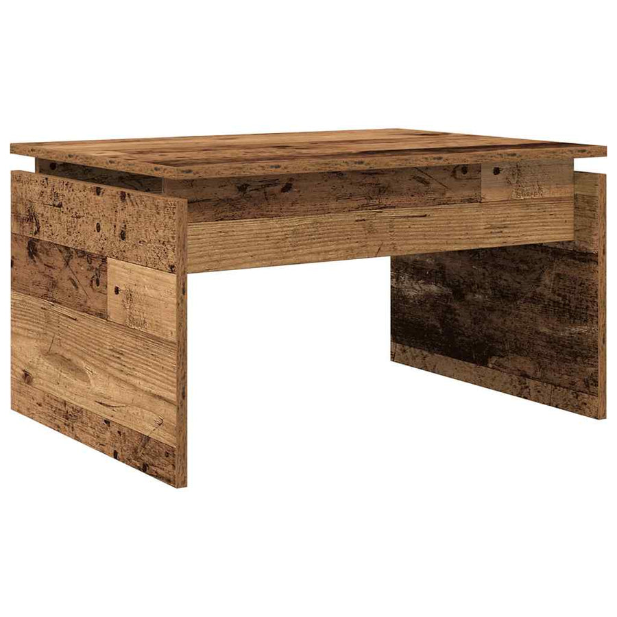 Salontafel 68x50x38 cm bewerkt hout oud houtkleurig