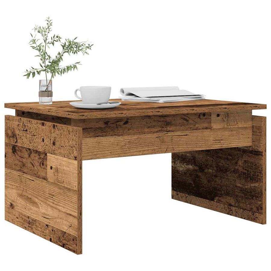 Salontafel 68x50x38 cm bewerkt hout oud houtkleurig