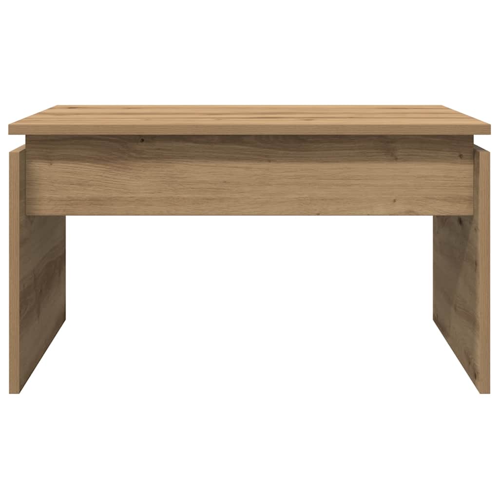 Salontafel 68x50x38 cm bewerkt hout artisanaal eikenkleur