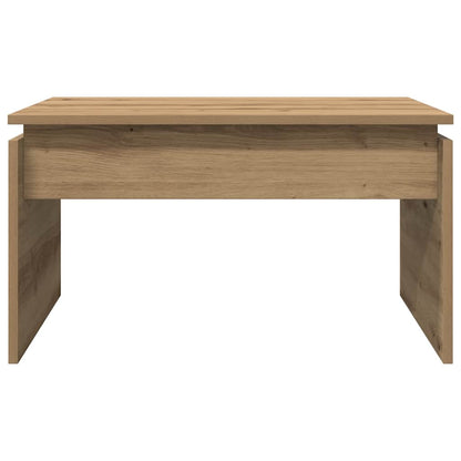 Salontafel 68x50x38 cm bewerkt hout artisanaal eikenkleur