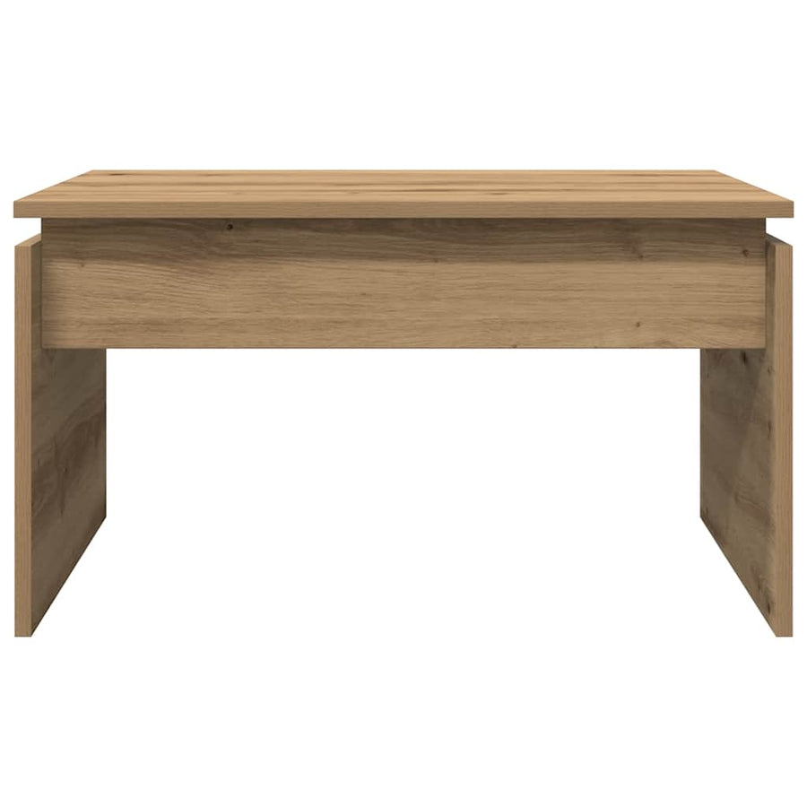 Salontafel 68x50x38 cm bewerkt hout artisanaal eikenkleur