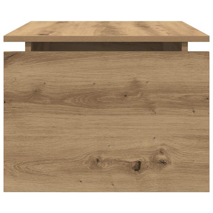 Salontafel 68x50x38 cm bewerkt hout artisanaal eikenkleur