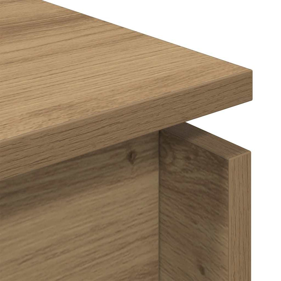 Salontafel 68x50x38 cm bewerkt hout artisanaal eikenkleur