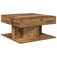 Salontafel 55x55x30 cm bewerkt hout oud houtkleurig