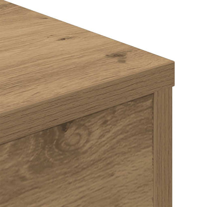 Salontafel 55x55x30 cm bewerkt hout artisanaal eikenkleurig