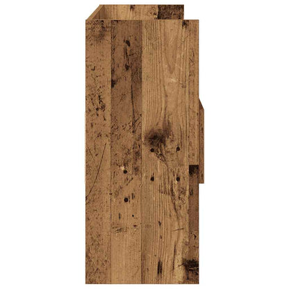 Dressoir 105x30x70 cm bewerkt hout oud houtkleurig