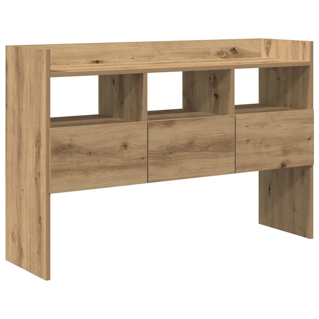 Dressoir 105x30x70 cm bewerkt hout artisanaal eikenkleurig