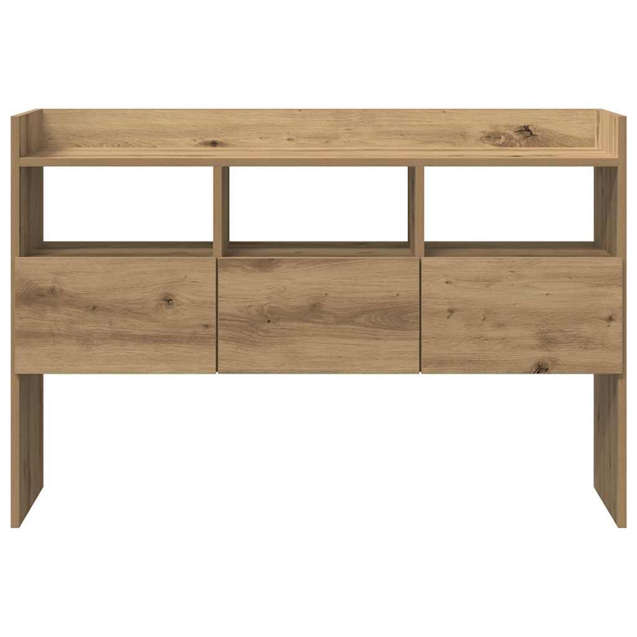 Dressoir 105x30x70 cm bewerkt hout artisanaal eikenkleurig