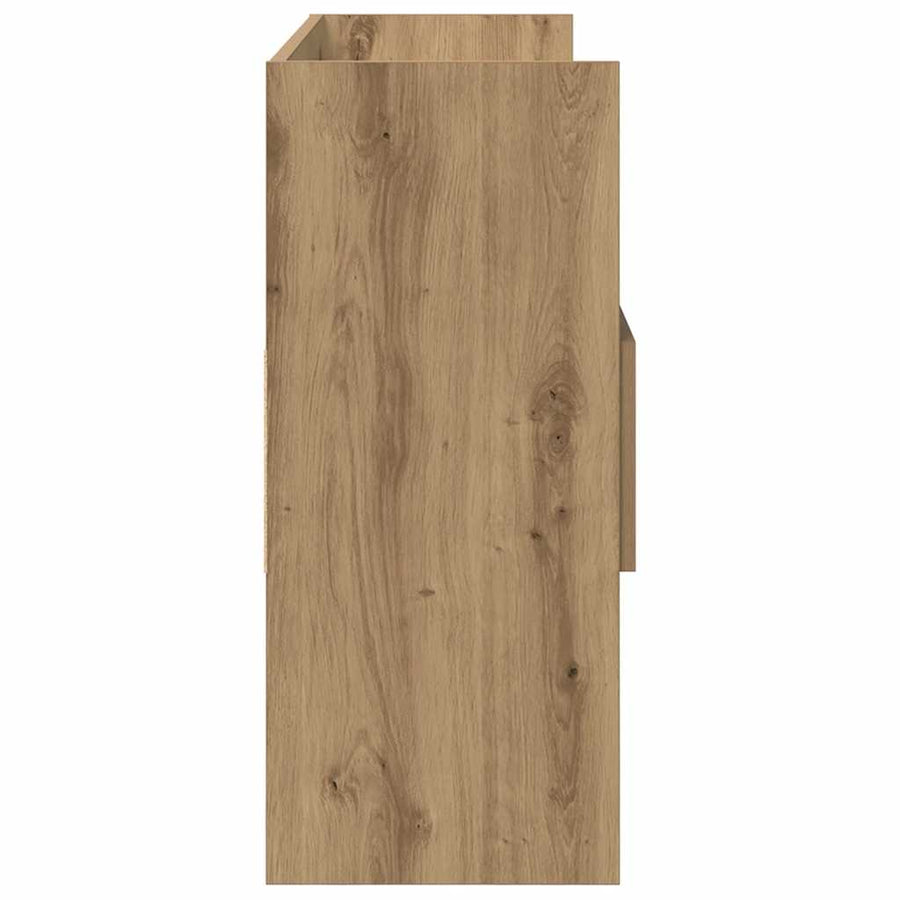 Dressoir 105x30x70 cm bewerkt hout artisanaal eikenkleurig