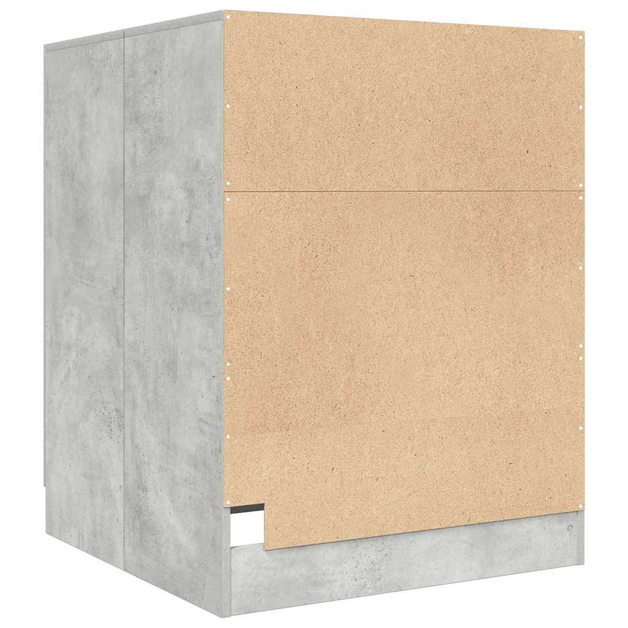 Wasmachinekast 70,5x71,5x91,5 cm betongrijs