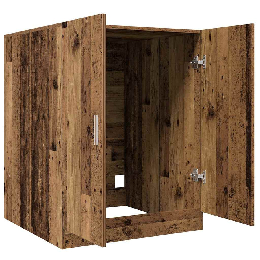 Wasmachinekast 70,5x71,5x91,5 cm oud houtkleurig