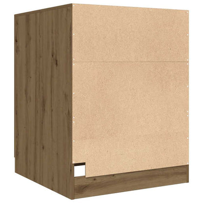 Wasmachinekast 70,5x71,5x91,5 cm artisanaal eikenkleurig