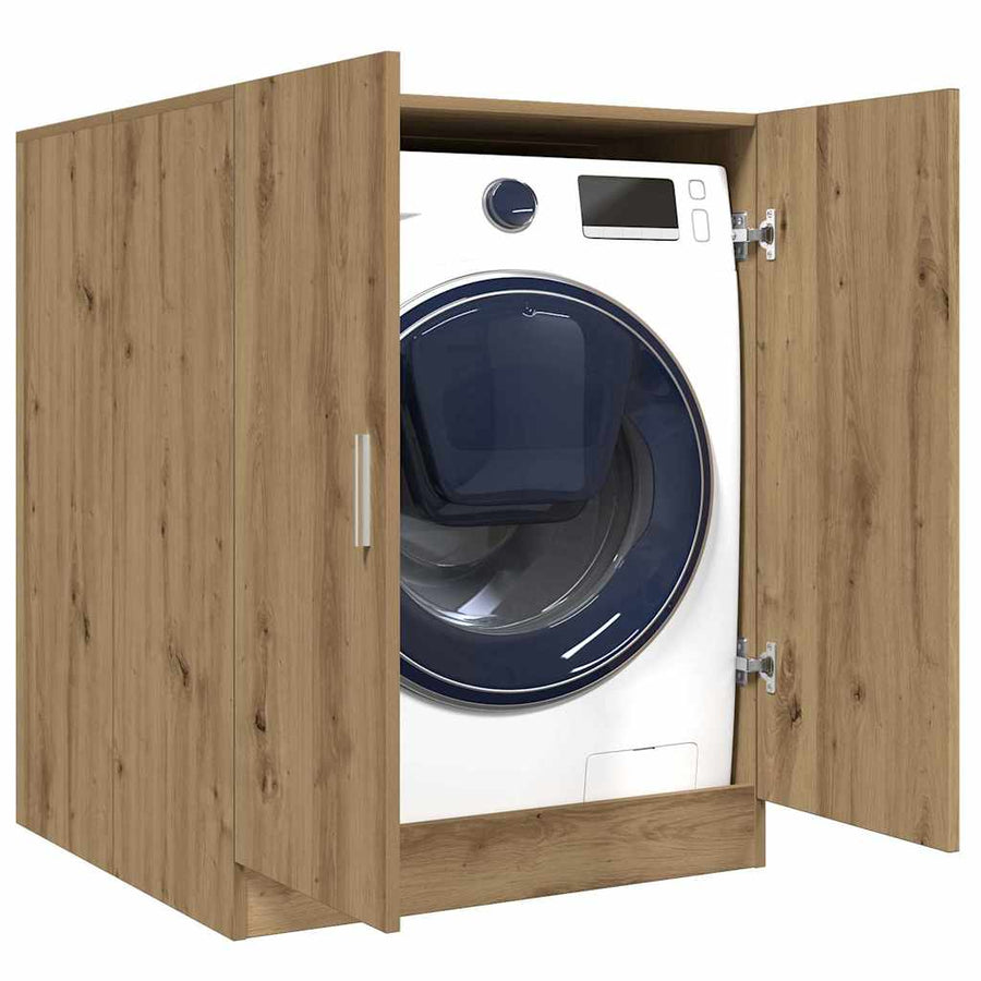 Wasmachinekast 70,5x71,5x91,5 cm artisanaal eikenkleurig