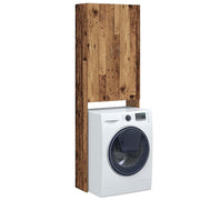 Wasmachinekast 64x25.5x190 cm oud houtkleur