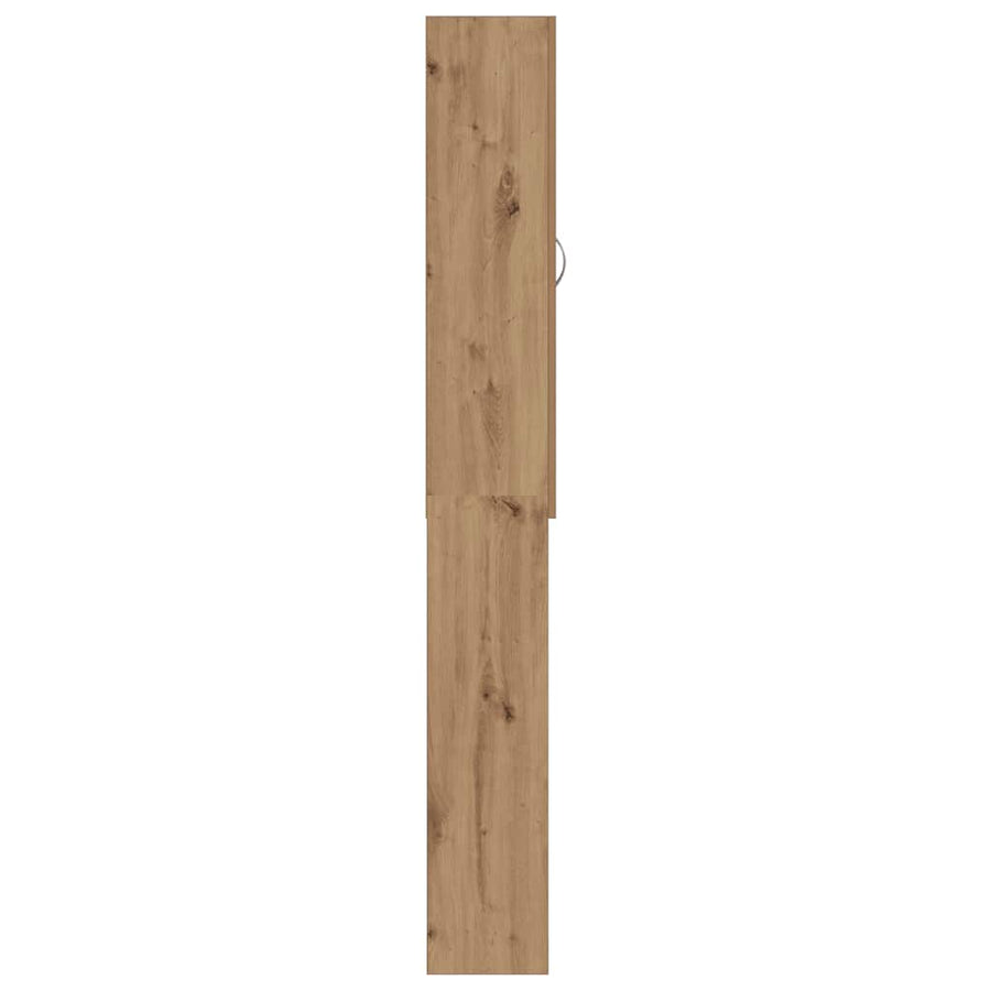 Wasmachinekast 64x25,5x190 cm artisanaal eikenkleur