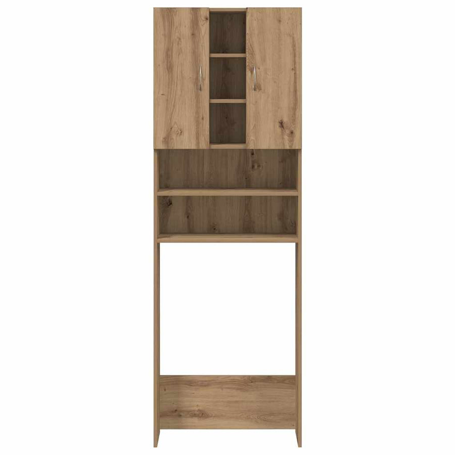 Wasmachinekast 64x25,5x190 cm artisanaal eikenkleur