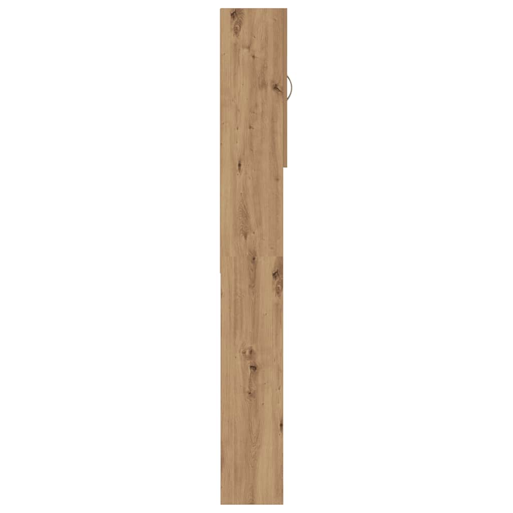 Wasmachinekast 64x25,5x190 cm artisanaal eikenkleur