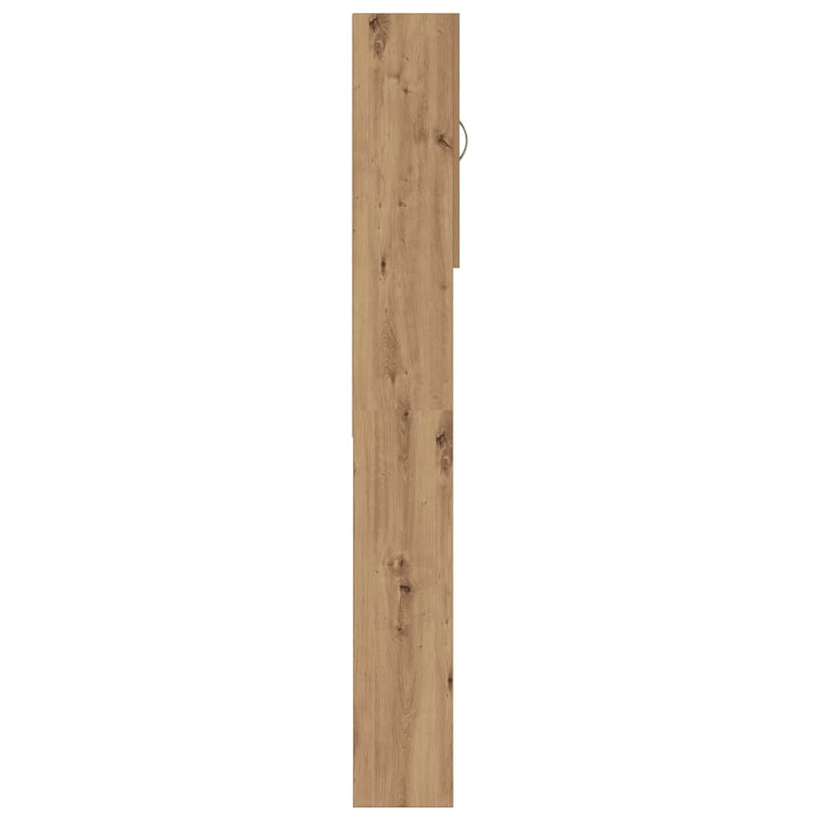 Wasmachinekast 64x25,5x190 cm artisanaal eikenkleur