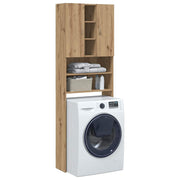 Wasmachinekast 64x25,5x190 cm eikenkleur