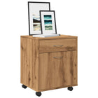 Rolkast 45x38x54 cm bewerkt hout eikenkleur