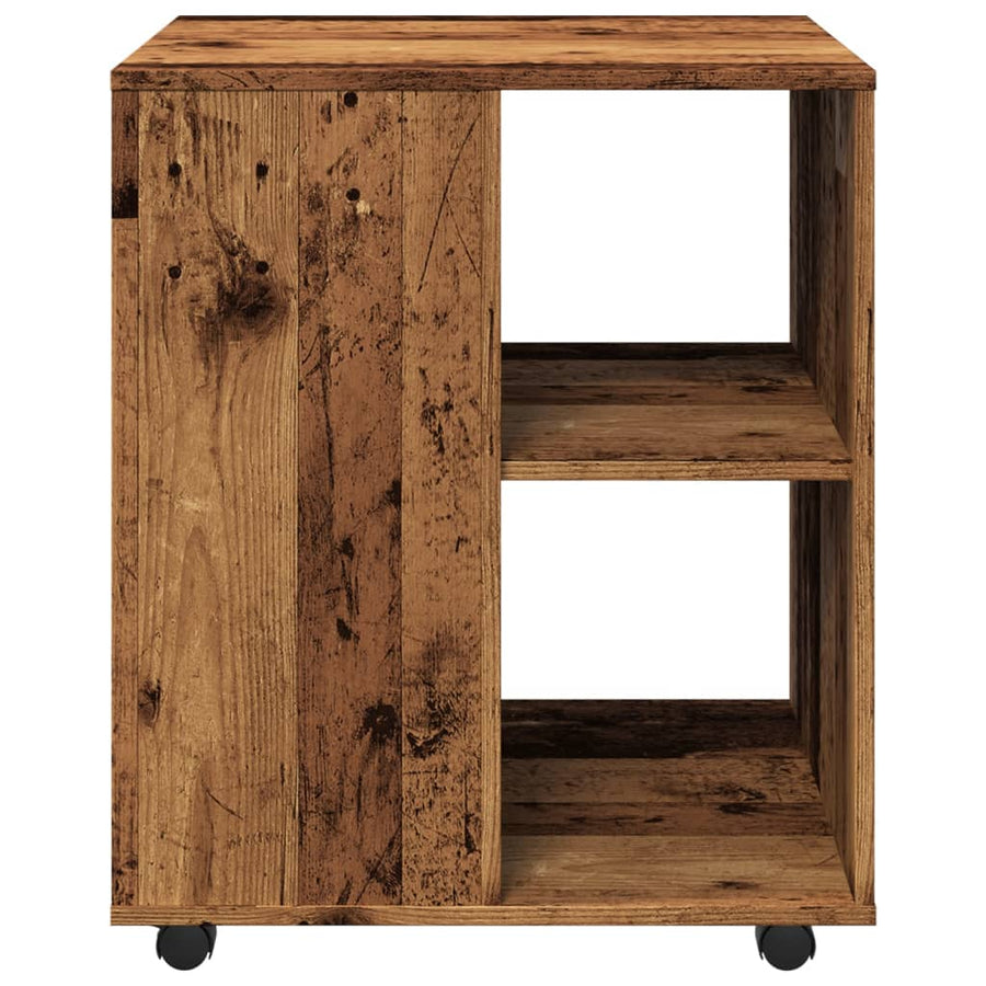 Rolkast 60x53x72 cm bewerkt hout oud houtkleurig