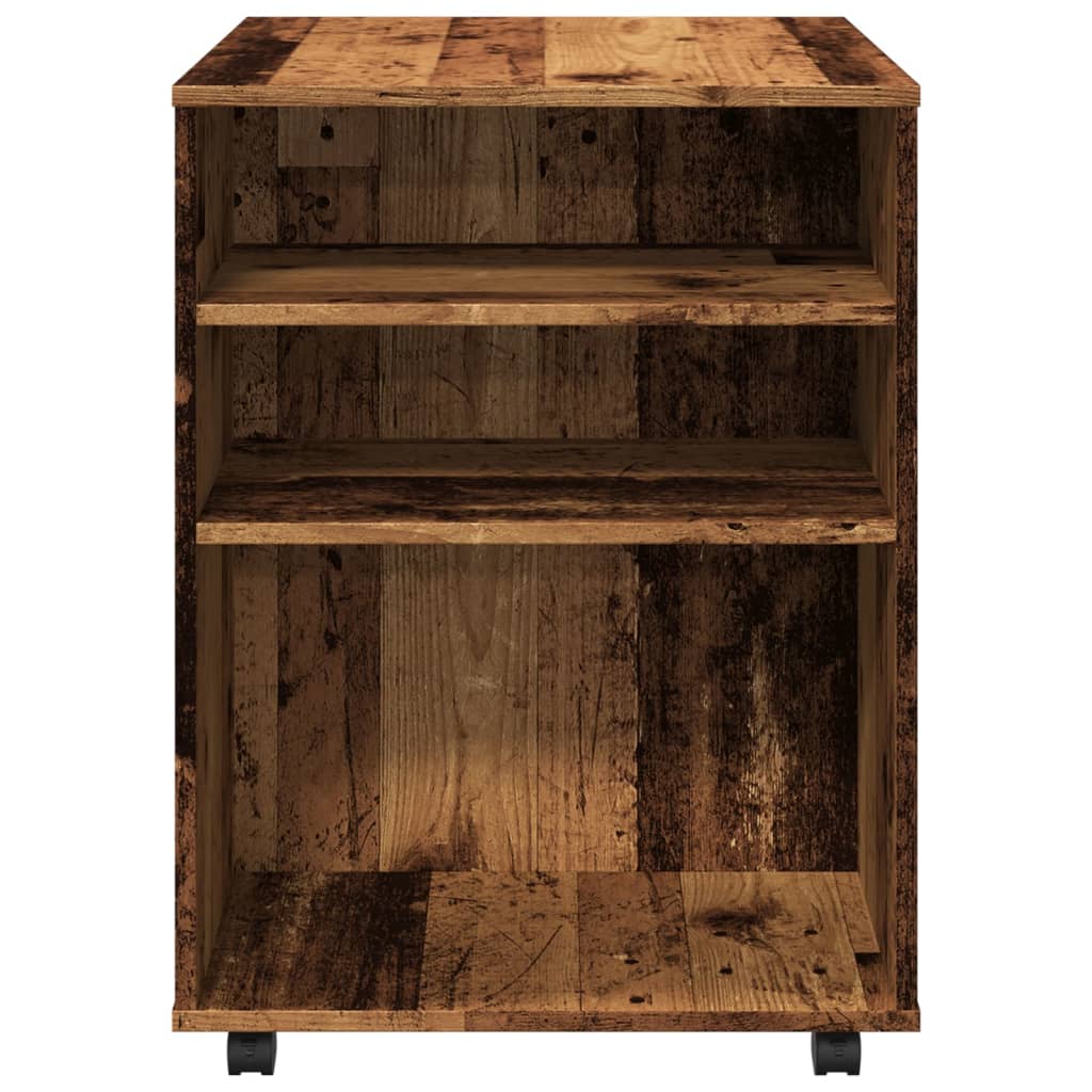 Rolkast 60x53x72 cm bewerkt hout oud houtkleurig