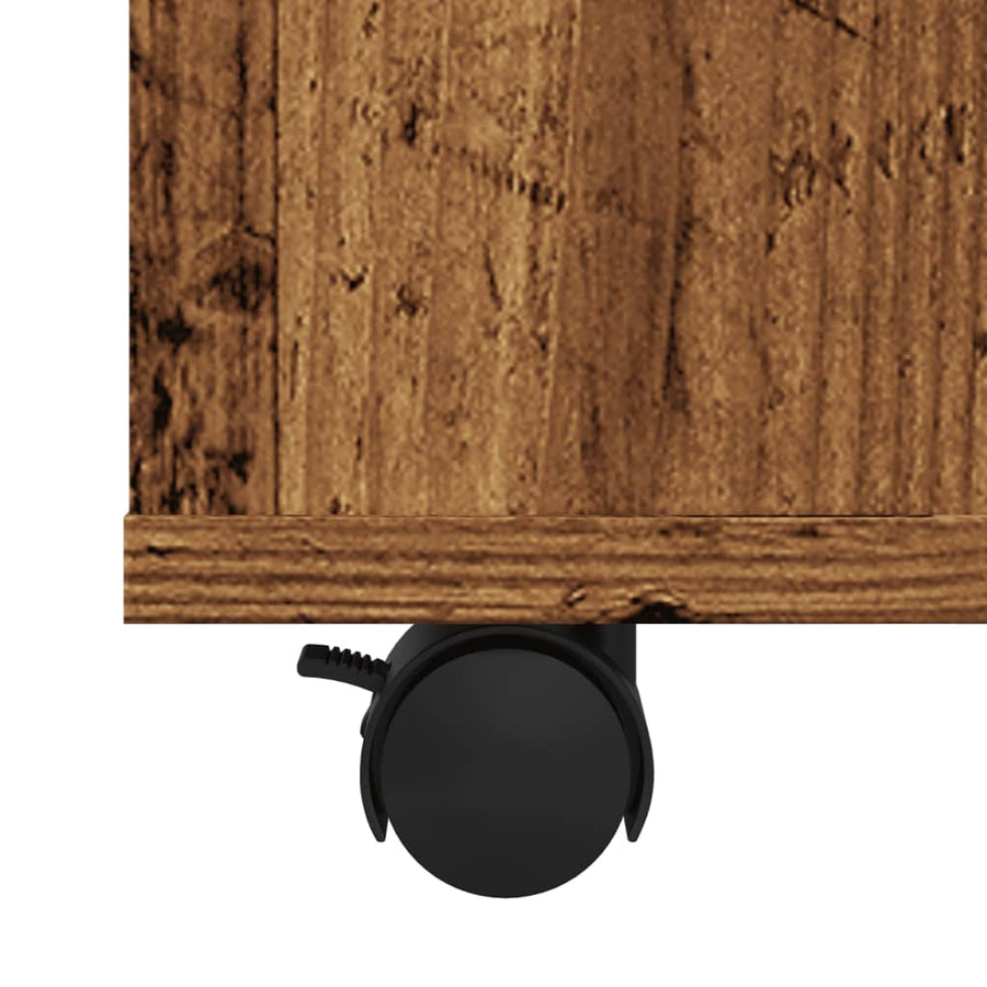 Rolkast 60x53x72 cm bewerkt hout oud houtkleurig