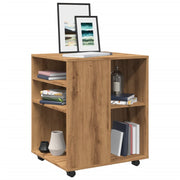 Rolkast 60x53x72 cm bewerkt hout eikenkleurig