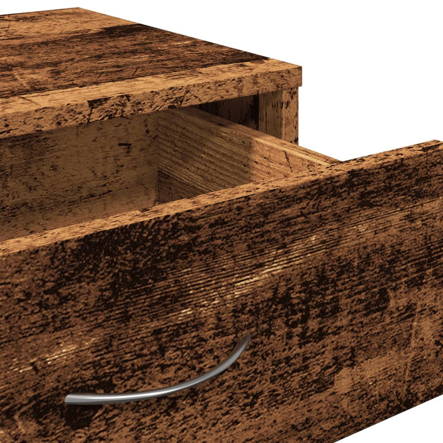 Rolkast 46x36x59 cm bewerkt hout oud houtkleurig