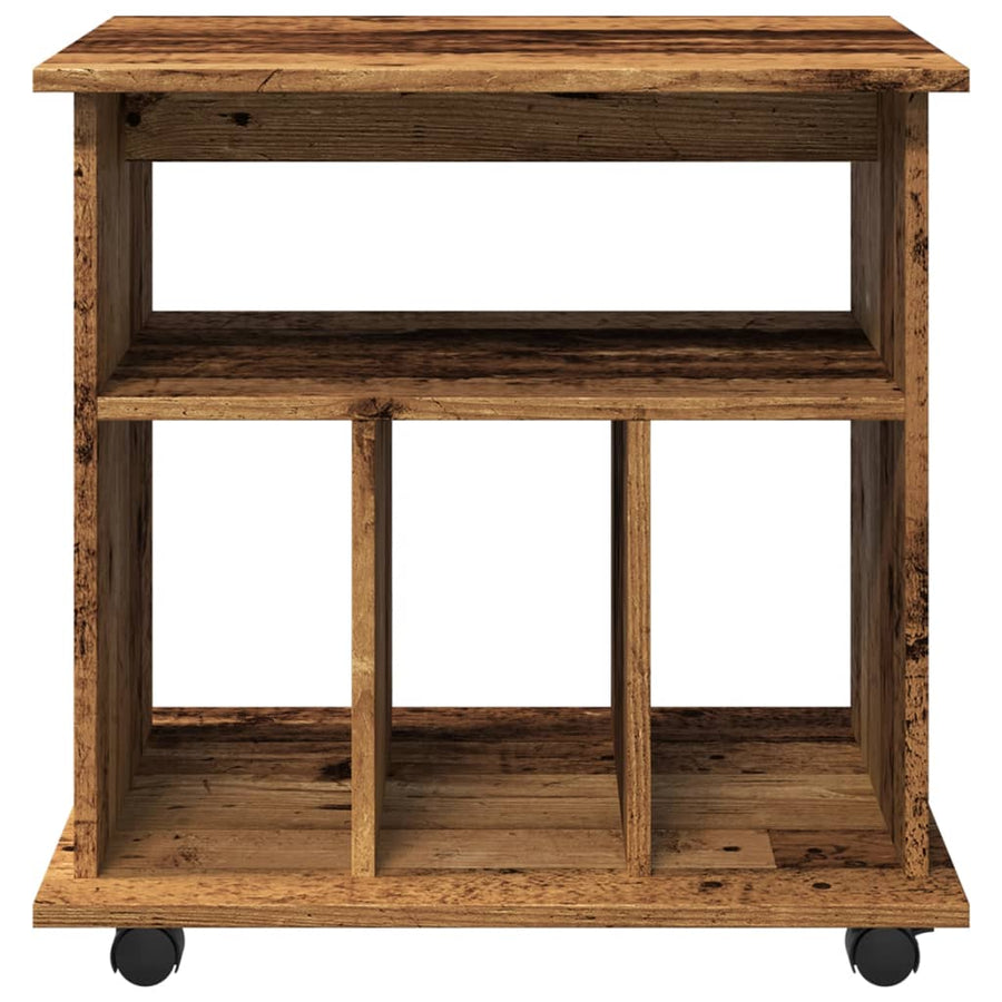 Rolkast 60x45x60 cm bewerkt hout oud houtkleurig