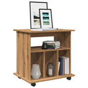 Rolkast 60x45x60 cm bewerkt hout eikenkleurig
