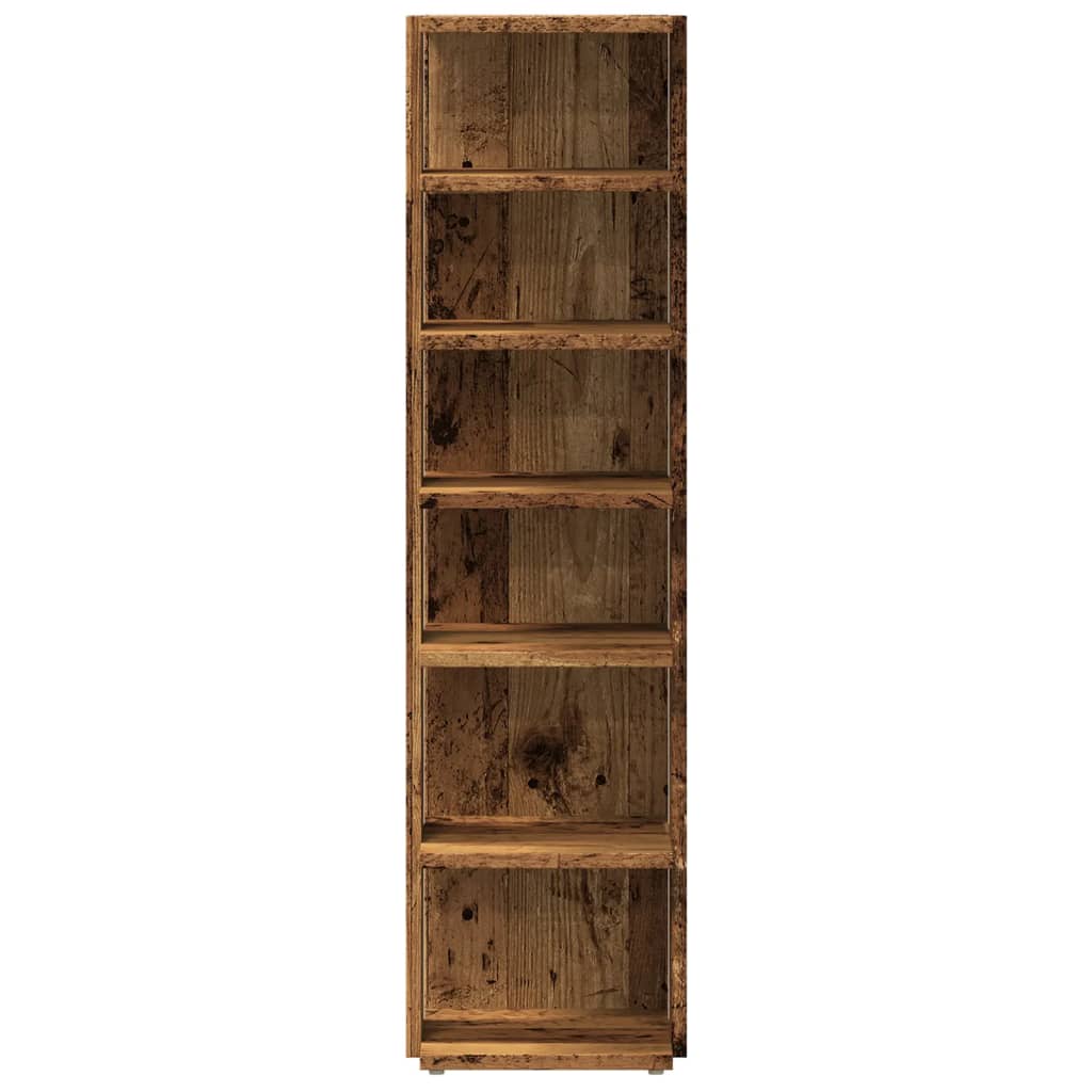Schoenenkast 28x27x102 cm bewerkt hout oud houtkleurig