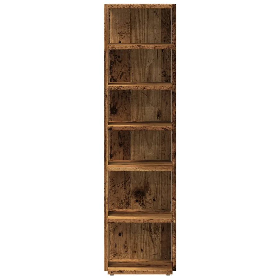 Schoenenkast 28x27x102 cm bewerkt hout oud houtkleurig
