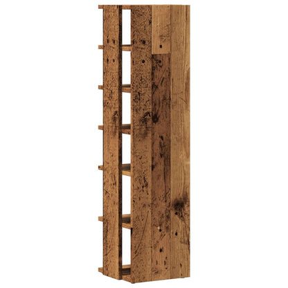 Schoenenkast 28x27x102 cm bewerkt hout oud houtkleurig