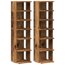 Schoenenkasten 2 st 28x27x102 cm bewerkt hout oud houtkleurig