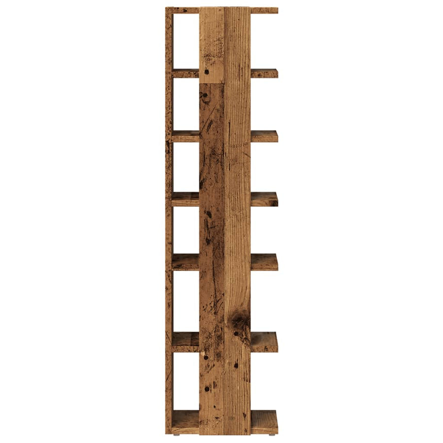 Schoenenkasten 2 st 28x27x102 cm bewerkt hout oud houtkleurig